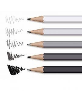 Bút chì được phân loại dựa trên độ cứng và độ đậm nhạt của ruột chì.